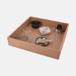 Tray for solid pouring with tools